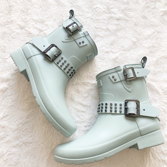 hunter refined stud biker boots